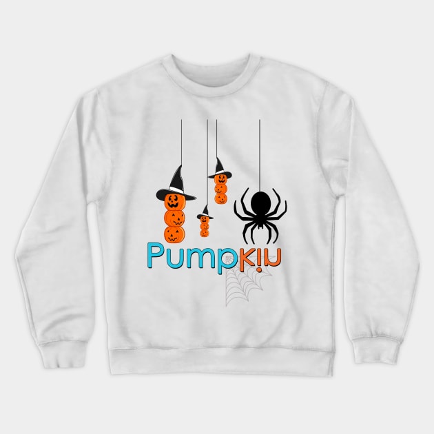 pumpkin Halloween Crewneck Sweatshirt by Fashioned by You, Created by Me A.zed